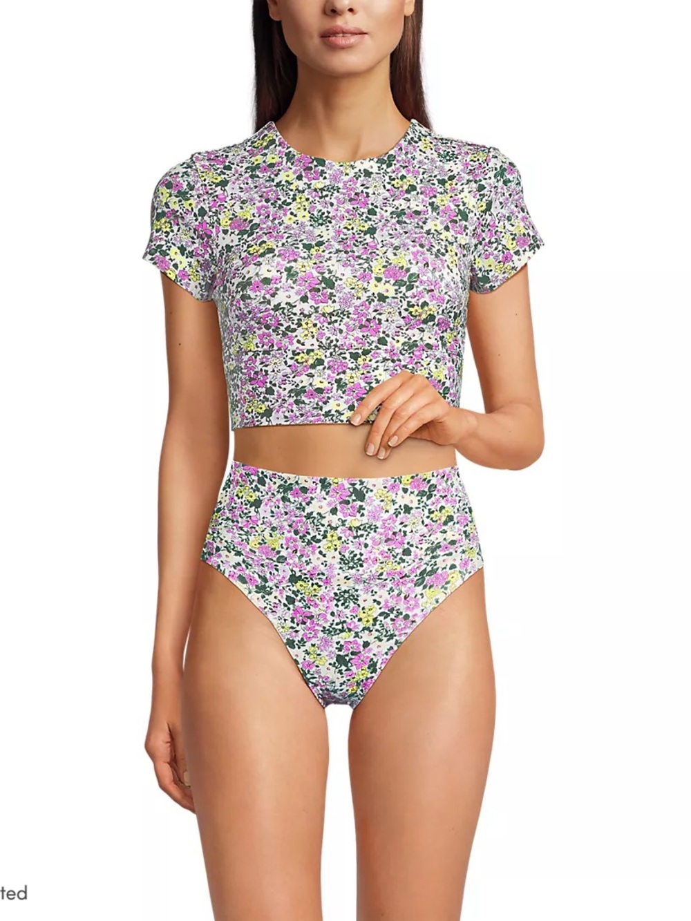 Lands’ End Tugless Cap Sleeve Midkini Top - Picture 4 of 8